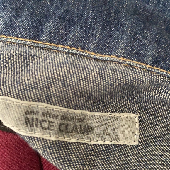 ABSTRACT DESIGNED JEANS JACKET Sz-Sm - Picture 10 of 11